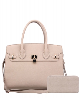 Fashion Padlock 2in1 Satchel WU1096W BRICK